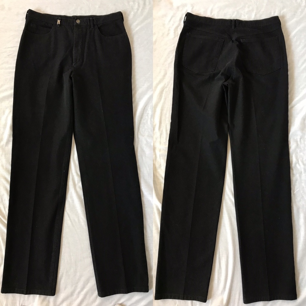 BOGNER High Rise Black Straight Leg Pants, Long